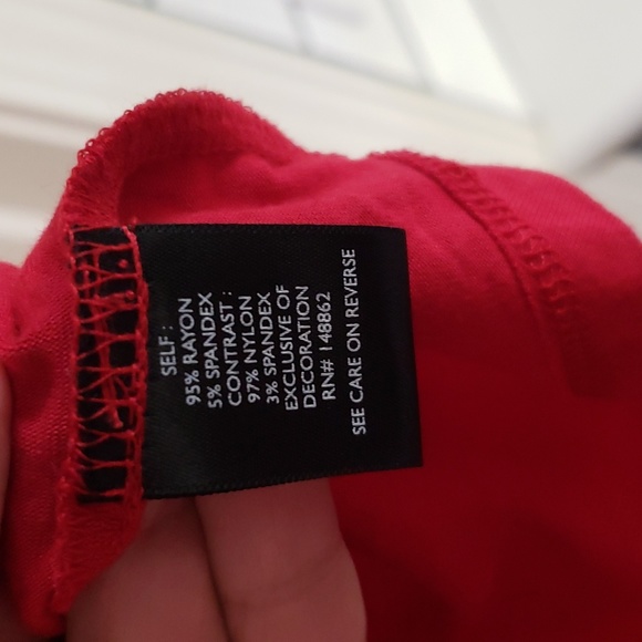 Torrid Red Choker Lace Babydoll Shirt - Picture 8 of 10